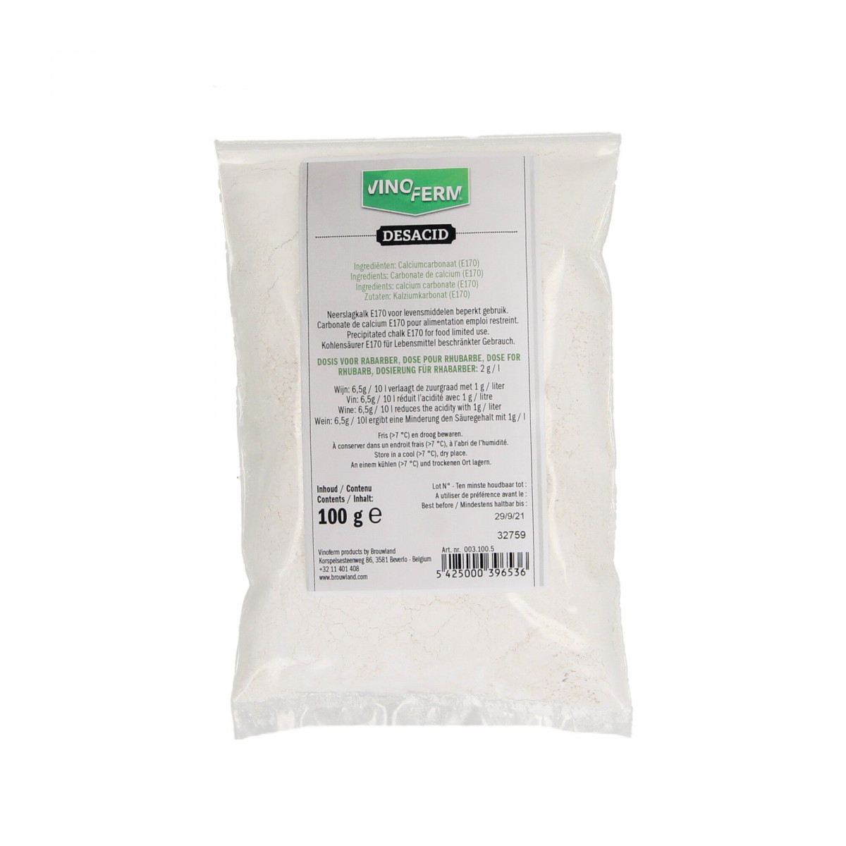 precipitated chalk Vinoferm desacid 100 g 0