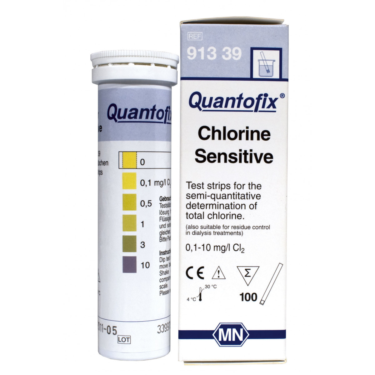 Quantofix chlorine  0 - 1 mg 100 test strips 0