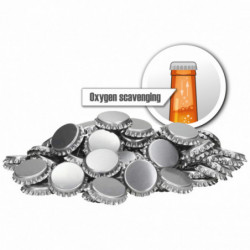 Crown corks 26 mm - oxygen scavenging - silver - 10,000 pcs