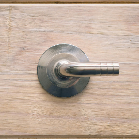 Ss Brewtech™ hose barb with 90° elbow 1.5" Tri-clover to 1/2"