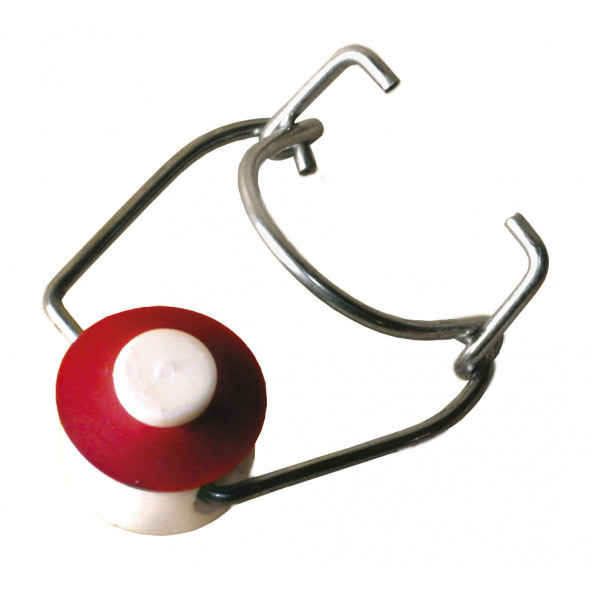 Flip-top closure WHITE + RED rubber seal 100 pcs