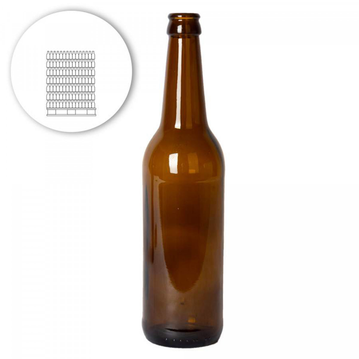Beer bottle Longneck 50 cl, 26 mm - pallet 1960 pcs 0