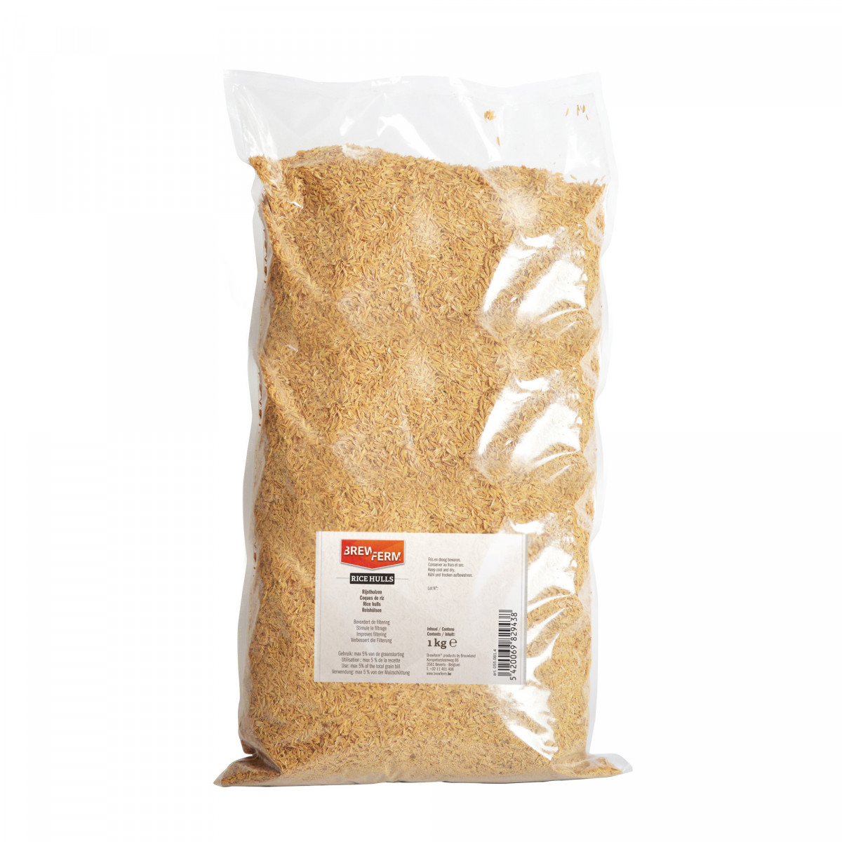 Brewferm rice hulls 1 kg 2