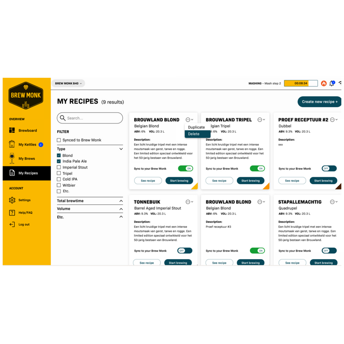 Brew Monk® B40 Wi-Fi brewing system 13