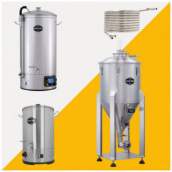 Brew Monk Mega Deal: Brew Monk B50 Wi-Fi & C60 Conical Fermenter & Counterflow chiller & Sparge water heater